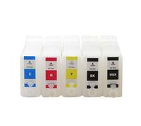 ForgeCore Empty Refillable Ink Cartridge With Chip For PFI107 PFI-107 Compatible With IPF680 IPF685 IPF770 IPF780 IPF785 IPF670 Printer(1set 5PC cartridge)