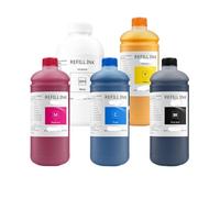 ForgeCore Ink Cartridge 1000ML DTG Ink Direct To Garment Textile Ink For DX5 DX7 XP600 TX800 5113 4720 I3200 F2000 F2100 R1900 R2000 Compatible With DTG Printing(1000ml WH)