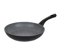 FORGECROSS Black & Grey Marble Forged Pressed Aluminium Non Stick Induction Safe Cooking Frying Pans Cookware (28cm Frying Pan)