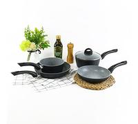 Forgecross Pressed Forged Aluminium Non Stick Ceramic Coated Induction Gas Oven Safe Cooking Saucepans Pots & Frying Pans Cookware Set (4 Piece Set)