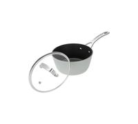 Laura Ashley Forged Aluminium Non-stick Saucepan With Glass Lid 20Cm - Sage Leaf, Green