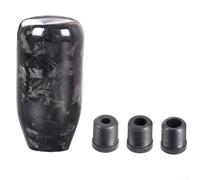 Forged Carbon Fiber Manual Gear Shift Knob, The Upgraded Gear Shift Lever Comes with M8, M10, And for M12 Adapters, for Various Vehicle Models(Black)