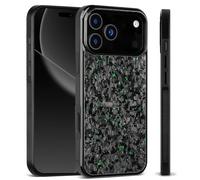 Forged Carbon Fiber Phone Case for iPhone 17, 2026 New All-Inclusive Slim Lightweight Case, Caseless Touch Feeling, with Magnetic Charging (Green,14 Pro Max)