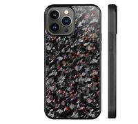 Forged Carbon Fiber Phone Case, for Iphone 17 Pro Max Case Carbon Fiber, Support Wireless Charging, Magnetic All-Inclusive Protective Anti-Fall Cases for iPhone 16 15 14 12 13 (13 Pro Max,Red)