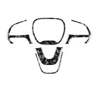 Forged Carbon Fiber Steering Wheel Covers for Dodge For Challenger 2015 2023, 5 Piece Set for Enhanced Car Interior