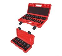 Forged Chromium Steel Pneumatic Socket Set For Impact Wrench Use Double Heat Treated For Structural Integrity