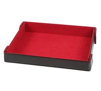 Forged Dice Co. 9.5 Inch Magnetic Folding Dice Tray - Portable Folding Dice Rolling Tray for use as DND Dice Tray D&D Dice Tray or Dice Game - Quiets Rolling Metal Dice and Folds Flat - Red