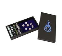 Forged Dice Co. Dice Battle Pit Dice Tray - 2 Dice Trays in 1 with Staging Area - Rolling Tray and Storage Compatible with Any Dice Game, D&D and RPG Gaming - Blue
