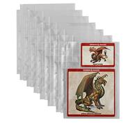 Forged Dice Co. EPIC Monster Card Pages Pack of 30 - 6" x 8" Page Size with 5.25 x 5 and 2.5 x 3.5 Card Slots - Fits Mini Binder 3 Ring Binders Folders and Monster Card Binder