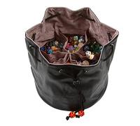 Forged Dice Co. Pouch of The Endless Hoard Dice bag - Holds Over 1,000 Polyhedral Dice - Dice Storage Bag with 7 Pockets - Perfect for Bulk Dice - Black/Gray