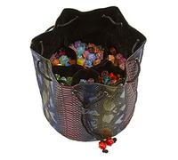 Forged Dice Co. Pouch of The Endless Hoard Dice bag - Holds Over 1,000 Polyhedral Dice - Dice Storage Bag with 7 Pockets - Perfect for Bulk Dice - Rainbow Dragon Skin