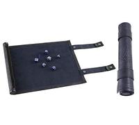 Forged Dice Co Scroll Dice Tray and Rolling Mat with Zippered Dice Holder - Storage Pouch Holds up to 14 Metal or Plastic Polyhedral Dice - Compatible with DND and Dungeons & Dragons Game Dice