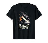 Forged for Battle Fantasy Blacksmith Sword Warrior Quote T-Shirt
