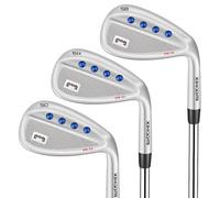 Forged Golf Wedge Set for Men or Individual 48/50/52/54/56/58/60 Degree Gap Wedge Sand Wedge for Men Right Hand,Milled Face for More Spin (Steel, Silver, 50,54,58 Degrees Set, Stiff, Right)