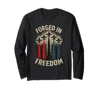 Forged in Freedom Patriotic Vintage Jet Long Sleeve T-Shirt