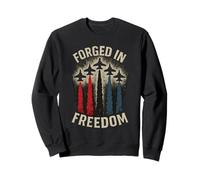 Forged in Freedom Patriotic Vintage Jet Sweatshirt