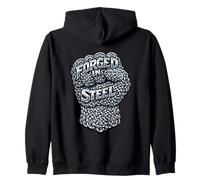 Forged In Steel Fist Strength Zip Hoodie