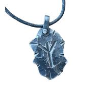 Forged Iron Algiz Elhaz Yr Rune Viking Amulet Runic Nordic Pendant Talisman Necklace Medieval/Viking/Norse/Celtic Pendant Jewelry, Iron, No Gemstone