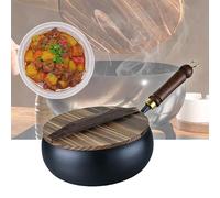 Forged Iron Big Belly Pot Pot - Uncoated Hand-Forged Frying Pan, Non-Stick Wok Without Coating, Versatile Cooking Vessel for Simmering and High-Heat Frying