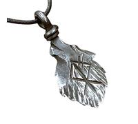 Forged Iron Wolf Head Rune Viking Pendant Amulet Runic Nordic Talisman Necklace Viking Age Pendants
