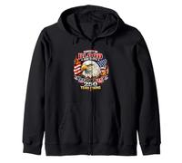 Forged of Blood and Guts 250 Years America Bald Eagle Zip Hoodie