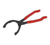 Forged Oil Filter Pliers - 60-108mm Capacity - Serrated Angled Jaws - Long Grips