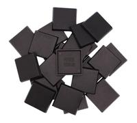 Forged Terrain 32mm Square Miniature Bases - Set of 75 for Tabletop Wargames & RPGs | Plain Black Plastic | 4mm Thick Logo Underside | Compatible with 32mm Scale Miniatures