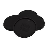 Forged Terrain 50mm Round Bases - Set of 6 for Miniatures & Wargaming | 4mm Thick Plastic Logo Underside | Unpainted Black