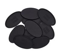 Forged Terrain 60x35mm Oval Miniature Bases - 10 Plastic Bases for Fantasy & Sci-Fi Tabletop Games Unpainted Injection Molded