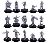 Forged Terrain Townsfolk Set NPC Villagers Dungeons and Dragons Miniatures Tabletop Games DnD Minis D&D Bulk Figures
