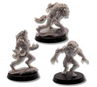 Forged Terrain Werewolf Brutes Set (3) - DnD Miniatures by Epic Miniatures | 28mm Scale Resin Monsters | Fully Assembled | 32mm Bases