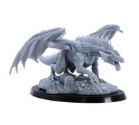 Forged Terrain Young Red Dragon - Classic DnD Monster Miniature | 90x52mm Base | Epic Miniatures | Resin Unpainted Figure for RPGs & Wargames