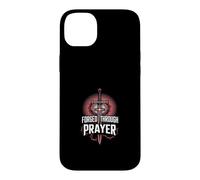 Forged Through Prayer Christian Strength Case for iPhone 14 Plus