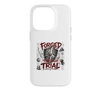 Forged Through Trial Christian Warrior Shield Armor Faith Case for iPhone 14 Pro