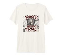 Forged Through Trial Christian Warrior Shield Armor Faith Premium T-Shirt