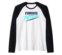 Forged Under Pressure - Motivational Strong Mindset Raglan Baseball Tee