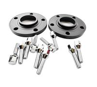 Forged Wheels Spacer 2pcs For BMW E26 E28 E34 E36 E38 E60 5x120 72.6 Hub Centric Wheel Spacers +10pcs 12x1.5 Cone Thread Adapter(15mm black)