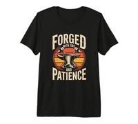Forged with Fire and Patience Blacksmith Anvil Premium T-Shirt