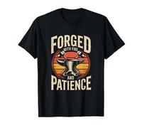 Forged with Fire and Patience Blacksmith Anvil T-Shirt