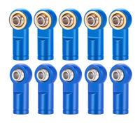 ForgediY 10Pcs Metal M4 Counter Clock-wise Thread Ball End Head Link Rod Joint Compatible With RC Car Models 1 10 Scale(Blue 10Pcs)