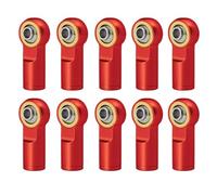 ForgediY 10Pcs Metal M4 Counter Clock-wise Thread Ball End Head Link Rod Joint Compatible With RC Car Models 1 10 Scale(Red 10Pcs)