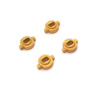 ForgediY 4Pcs Metal Bond Changeover Adapter Compatible With 1 28 Scale RC Car Wheel Hub Conversion Compatible with ZERO Z Z MR 03 To AWD Drift Chassis(Yellow)
