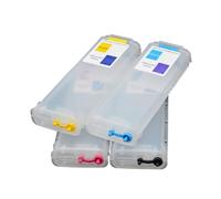 ForgediY 4Pcs Refillable Ink Cartridge With Reset Chip Compatible With Designjet 500 800 510 500 800 Printer Supplies(HP 500 800)