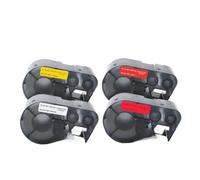 ForgediY Label Ribbon Strip MC1-1000-595 25.4mm X 7.6m Compatible With BMP-41 BMP-51 BMP-53 PC Linked Printer(10pc Black-on-Red)