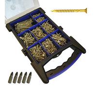 ForgeFast 1000pc Wood Screw Set Elite Fast Drive Anti Split Assorted Woodscrews