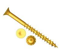 ForgeFast Elite Low-Torque Woodscrews | 6.0 x 200mm | Zinc Yellow Passivated | Box 100