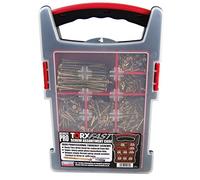 ForgeFast Elite Wood Screws Organiser Case - Torx Star Yellow Zinc 1000pc | Elite Performance Low-Torque Torx Woodscrews Anti-Split Self-Drilling Fastener Assortment in Heavy-Duty Organiser Case