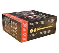 ForgeFast Elite Wood Screws Starter Pack - Torx Star Yellow Zinc 1800pc | Elite Performance Low-Torque Torx Woodscrews Anti-Split Self-Drilling Fastener Assortment in Heavy-Duty Organiser Box