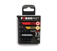 Forgefast FFBITSETP3125 Impact Bit Set - Torx/Pozi 25Mm - 31 Piece Assorted (Kit Of 31Pc)