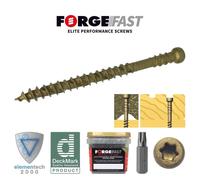 ForgeFast Reduced Head Decking Screws | 4.5 x 50mm | Tan Elementech 2000 | Tub 600